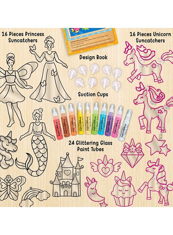 Imagimake Window Art Suncatcher Kit for Kids 5+ Years - Princess & Unicorn | 32 Pieces DIY Glass Painting Activity Set | Toys for Girls | Art & Craft Kit | Ramadan Gifts, Birthday & Return Gifting - Image 2